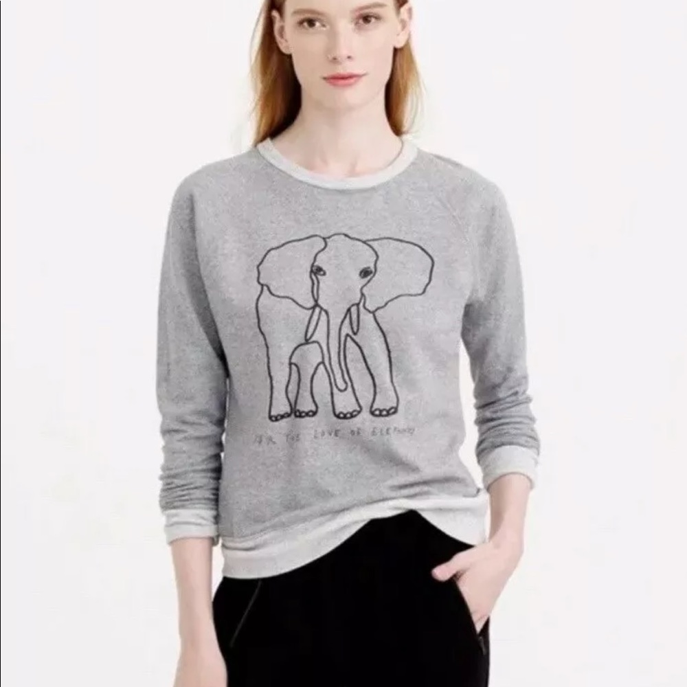⭐️JCrew David Sheldrick Wildlife Sweatshirt - S⭐️